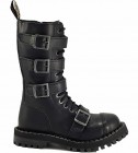 Bocanci Steel 15 Inele Negrii cu 4 Catarame și fermoar