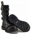 Bocanci Steel 15 Inele Negrii cu 4 Catarame și fermoar