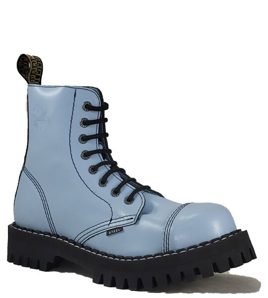 Bocanci Steel 8 Inele Albi Jeans