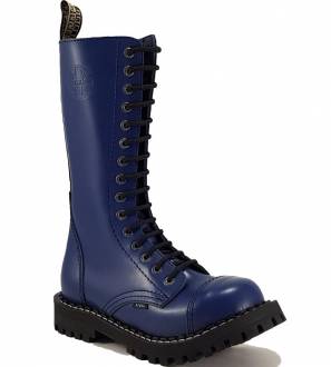 Steel Boots 15 Eyelets Blue